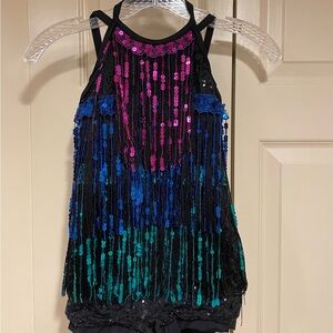 Weissman Sequin Fringe Dance Costume